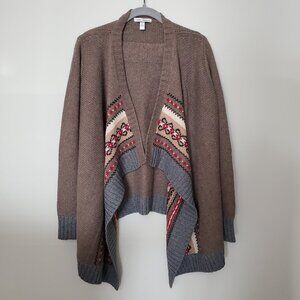 Autumn Cashmere Fair Isle Drape Cardigan